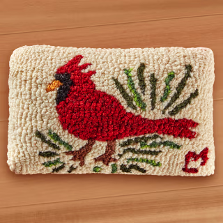 Cardinal Hooked Pillow