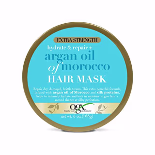OGX Extra Strength Hydrate Repair + Argan Oil of Morocco Hair Mask Deep Moisturizing Conditioning Treatment, Citrus, 6 Ounce