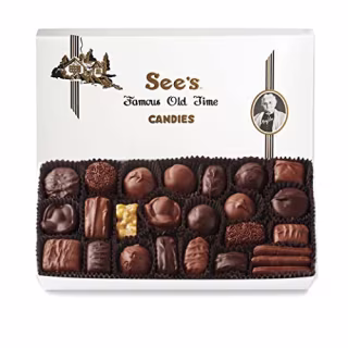 See's Candies Assorted Chocolates (1 Pound, White Wrap)