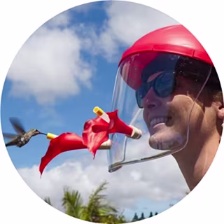 Wearable Hummingbird Feeder - Hummingbird mask Feeder | Handheld Hummingbird Feeders for Hat & Hand | Mask Bird Feeder Outdoor Wearable Hummingbird Feeder,1PC (2 Feeding Ports)