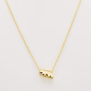 Tiny Tags 14K Gold Plated Mama Chain Necklace - Gold