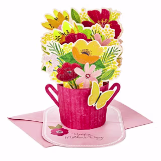 Hallmark Paper Wonder Mothers Day Pop Up Card (Flower Bouquet, You Deserve This Day)