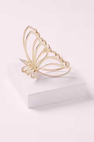 Large Gold Butterfly Claw Clip