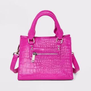 Crocodile Print Mini Structured Crossbody Bag - Wild Fable(TM) Pink