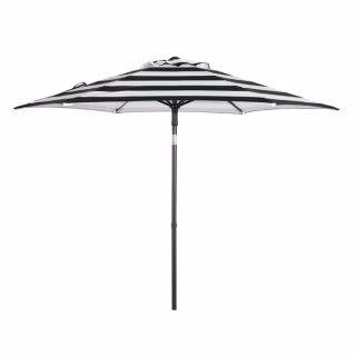 Mainstays 7.5ft Black and White Cabana Patio Umbrella