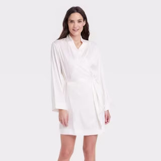 Women's Satin Robe Stars Above