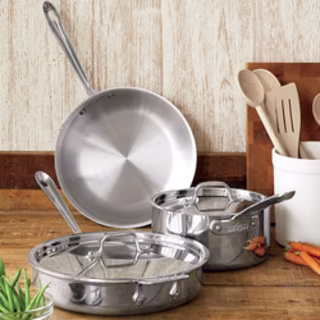 All-Clad 5-Piece Stainless Steel Cookware Set in Silver at Nordstrom
