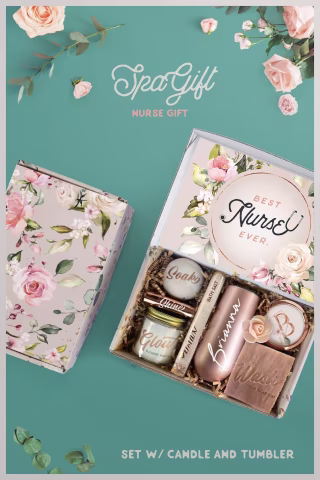 Self Care Nurse Spa Gift Set, Relaxation Gift for Nurse Appreciation or Thank You, Bulk Gifts For Nursing Staff, Nurses Week and Graduation