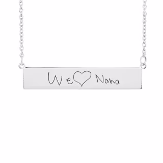 Handwriting POSH Bar Necklace