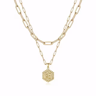 Dainty Layered Initial Necklaces