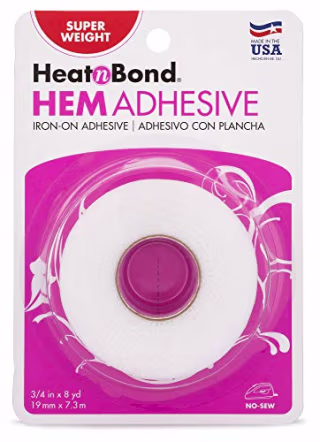 HeatnBond Hem Iron-On Adhesive, Super Weight, 3/4 Inch x 8 Yards, White