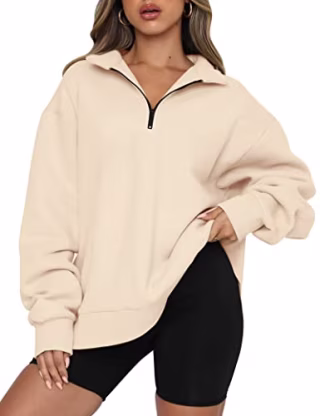 Oversized Half Zip Pullover