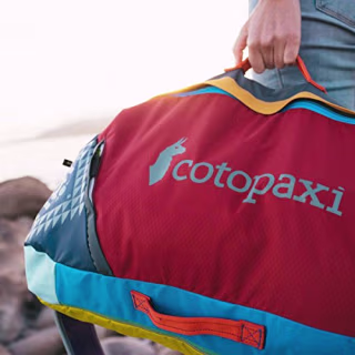Cotopaxi Uyuni 46L Duffel Bag | Del D?a Colorway (No Two Products Are The Same) - Durable yet Lightweight Travel Duffel with Double Ripstop Nylon