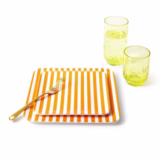 8.5" Striped Melamine Salad Plate