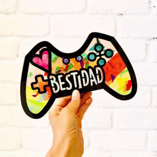 Gamer Best Dad Suncatcher Kit - gift for dad - gift from kids - kids craft kit - stained glass - father's day craft - DIY father's day gift
