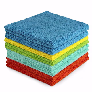 AIDEA Microfiber Cleaning Cloths-8PK, All-Purpose Softer Highly Absorbent, Lint Free - Streak Free Wash Cloth for House, Kitchen, Car, Window, Gifts(12in.x 12in.)