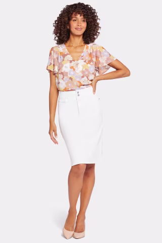 NYDJ High Waisted Denim Skirt