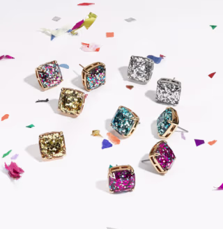 Glitter Stud Earrings