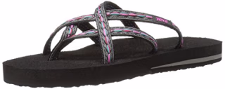 Teva Women's Olowahu Flip-Flop - 5 B(M) US - Felicitas Black