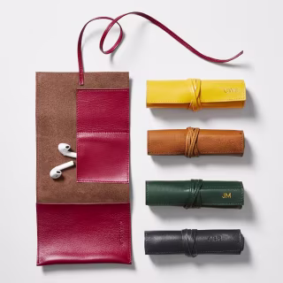 Mark &amp; Graham Leather Charger Roll Up