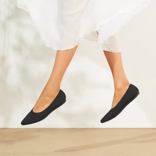 Pointed-Toe Ballet Flats