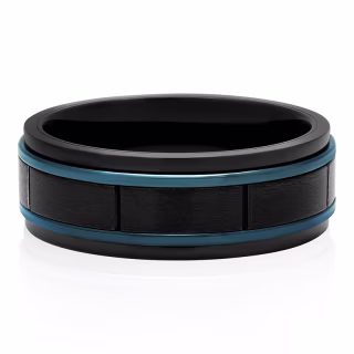 Men's Block Pattern Ring