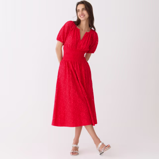 Provence Smocked-Waist Midi Dress