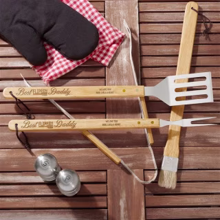 Best Flippin Dad Personalized BBQ Utensil Set