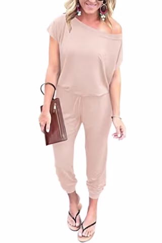 PrettyGarden Off-Shoulder Jumpsuit