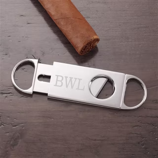 Engraved Silver Cigar Cutter