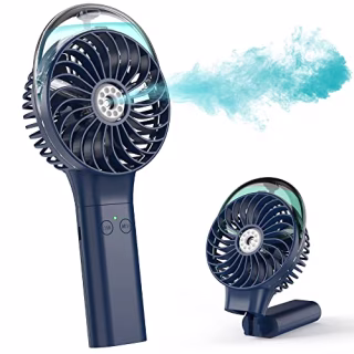 COMLIFE Portable Handheld Misting Fan, 3000mAh Rechargeable Mist Fan- Up to 10h Cooling & 1h Misting, Battery Operated Spray Fan for Travel, Home Office, Camping, Outdoors