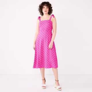 Women's DRAPER JAMES RSVP(TM) Bow Strap Midi Dress