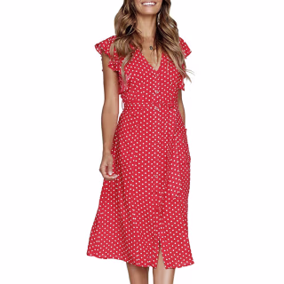 Summer Boho Sleeveless Swing Dress with Pockets
