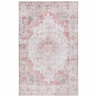 Mistana(TM) Chea Oriental Power Loom Light Gray/Rust Area Rug