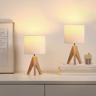Mistana(TM) Fidel Solid Wood Tripod Table Lamp