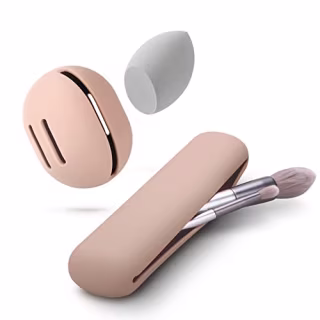 FERYES Travel Makeup Sponge Brush Holder