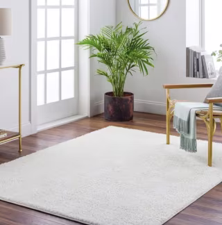 Alf Machine Washable Plush Area Rug