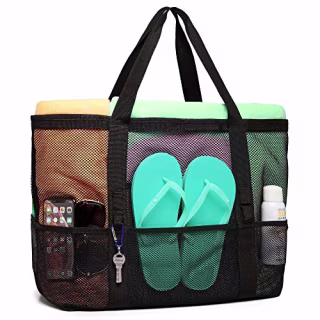 F-Color Mesh Beach Bag