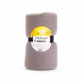 EveryYay Dark Gray Let's Snuggle Cozy Sherpa Pet Throw