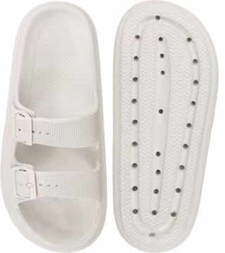 Weweya Sandals for Women and Men - Pillow Slippers - Double Buckle Adjustable Slides - EVA Flat Sandals