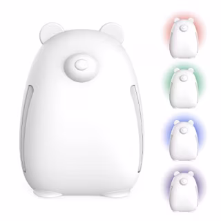 Pure Enrichment(R) PureBaby(R) Kids Bear Air True HEPA Air Purifier - Energy Star Rated, 4 Stage Air Filtration, UV-C Light, and Night Light for Medium-Large Rooms - Baby Nurseries, Kid Bedrooms (White)