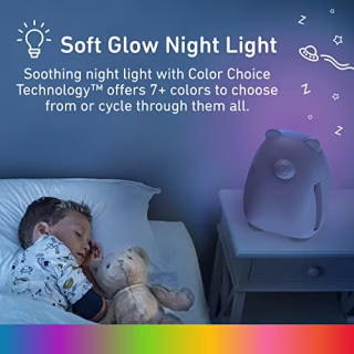 Pure Enrichment(R) PureBaby(R) Kids Bear Air True HEPA Air Purifier - Energy Star Rated, 4 Stage Air Filtration, UV-C Light, and Night Light for Medium-Large Rooms - Baby Nurseries, Kid Bedrooms (White)