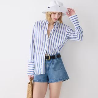 Gar?on cotton voile shirt in stripe