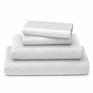 Cosy House Collection Luxury Bamboo Sheets - Blend of Rayon Derived from Bamboo - Cooling & Breathable, Silky Soft, 16-Inch Deep Pockets - 4-Piece Bedding Set - Queen, White