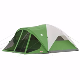 Coleman Evanston Screened Camping Tent, 6/8 Person Weatherproof Tent with Roomy Interior Includes Rainfly, Carry Bag, Easy Setup and Screened-In Porch