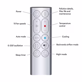 Dyson Purifier Hot+Cool(TM) HP07 Air Purifier, Heater, and Fan - White/Silver