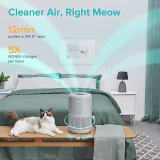 LEVOIT Pet Air Purifiers for Allergies in Home Bedroom, Hepa and Efficient Activated Carbon Filter for Hair Dander Odors, Captures Smoke, Dust, Mold, Pollen, Pet Lock, Sleep Mode, Core P350, Grey