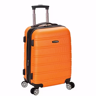 Rockland Melbourne Hardside Expandable Spinner Wheel Luggage, Orange, Carry-On 20-Inch