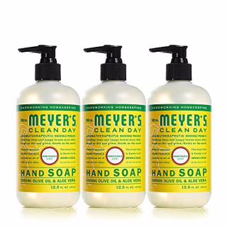 Mrs. Meyer's Hand Soap, Made with Essential Oils, Biodegradable Formula, Honeysuckle, 12.5 fl. oz - Pack of 3