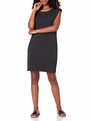 The Drop Mariana Strong-Shoulder Mini Dress
